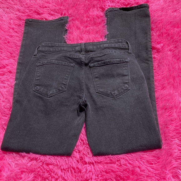 Two pair lot of Old Navy black jeans, one boot cut and one straight, size 4 - Picture 3 of 7
